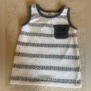 Old Navy Gray and White Toddler Tank Top